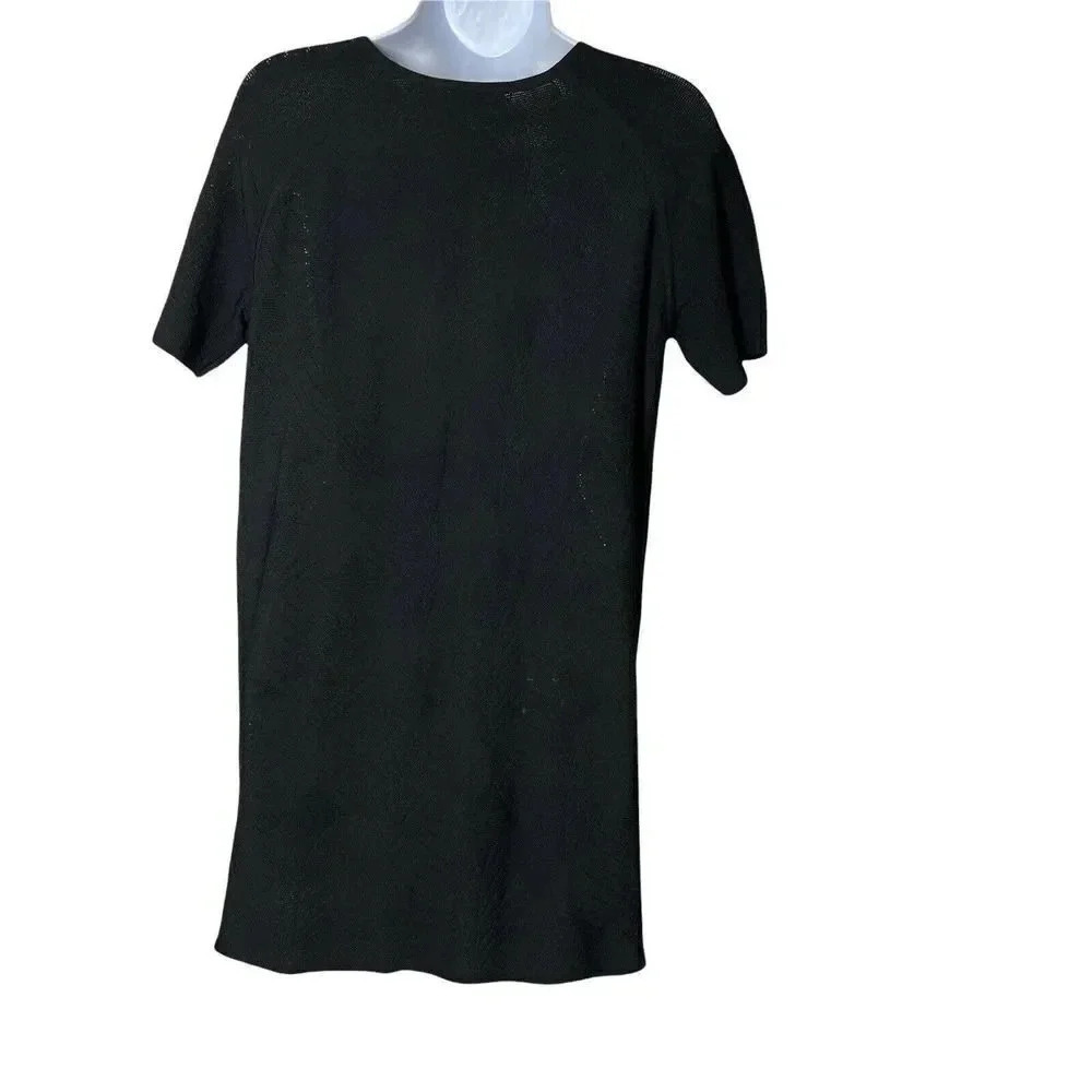 Max Mara Vintage Y2K black mini Dress short sleeve knit fits size small maxmara - Picture 2 of 6